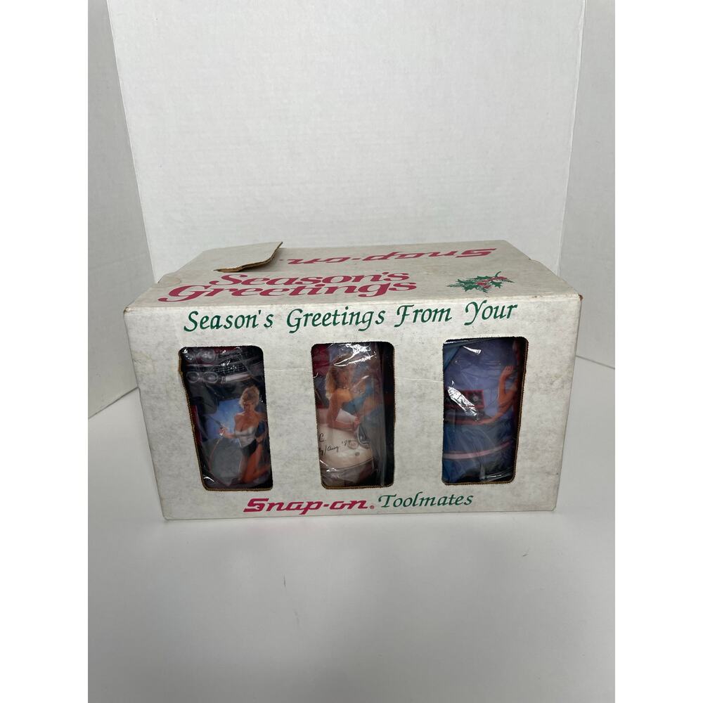 Vintage Snap-on Toolmates 1987 Travel Coffee Mugs Set of 6 New in Bag with Box